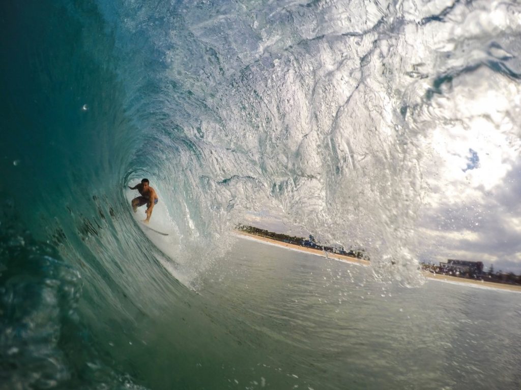 surfing a barrel pxhere royalty free image