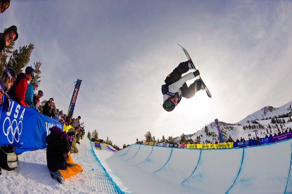 Halfpipe a popular snowboard style Flickr CC image by John Lemieux