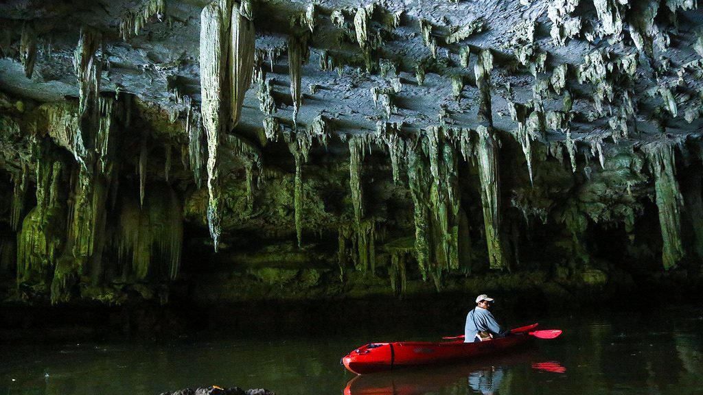 Sea kayaking in Thailand Paddling in mangrove caves near Krabi Flickr image by forum.linvoyage.com