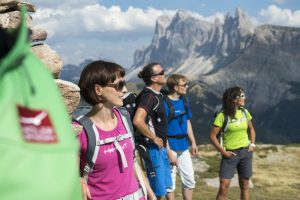 Four peak challenge Dolomite hiking holiday in Val Gardena Adler Dolomiti group hiking