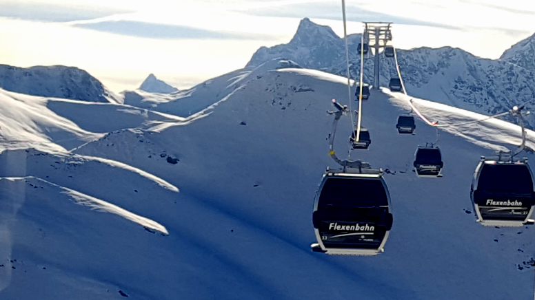 New Flexenbahn gondola Review of Arlberg ski holiday at Hotel Kristberg in Lech