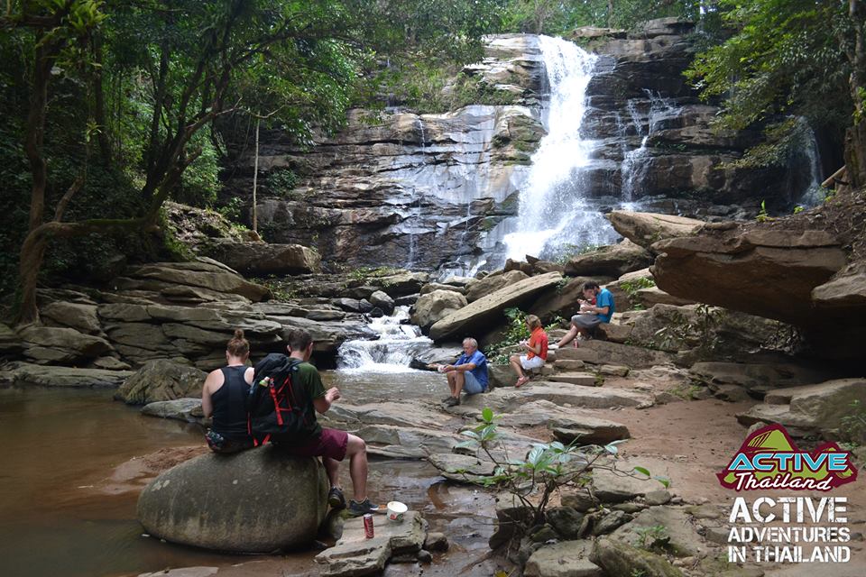 Tard Monk Waterfall by Active Thailand hiking and ziplining in Chiang Mai