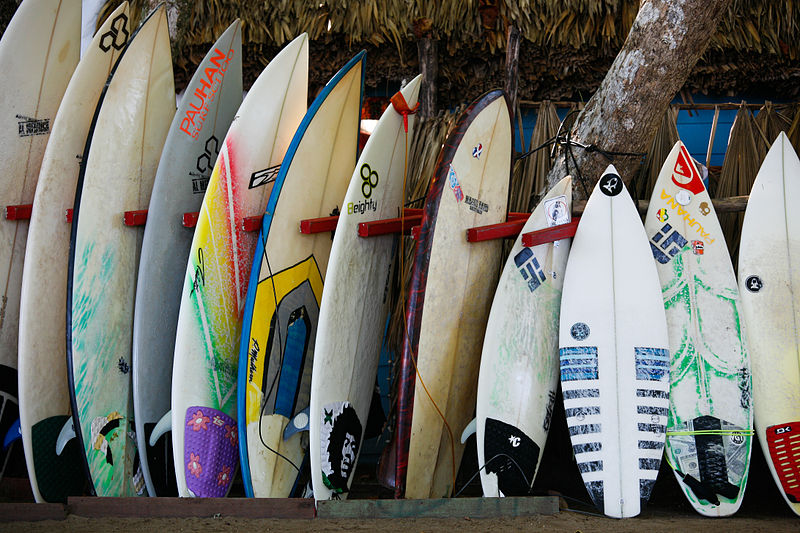 Science of surfing Guide to surfboard tail shapes - Wikimedia CC image by Alex Proimos