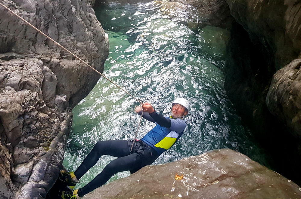 Canyoning in Spain  during French Pyrenees Multi activity summer mountain trip