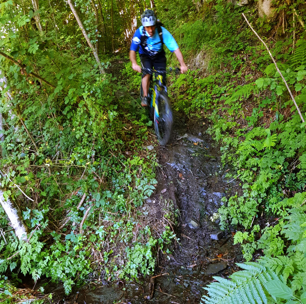 Electric Mountain Biking in Louron Valley during French Pyrenees Multi activity summer mountain trip