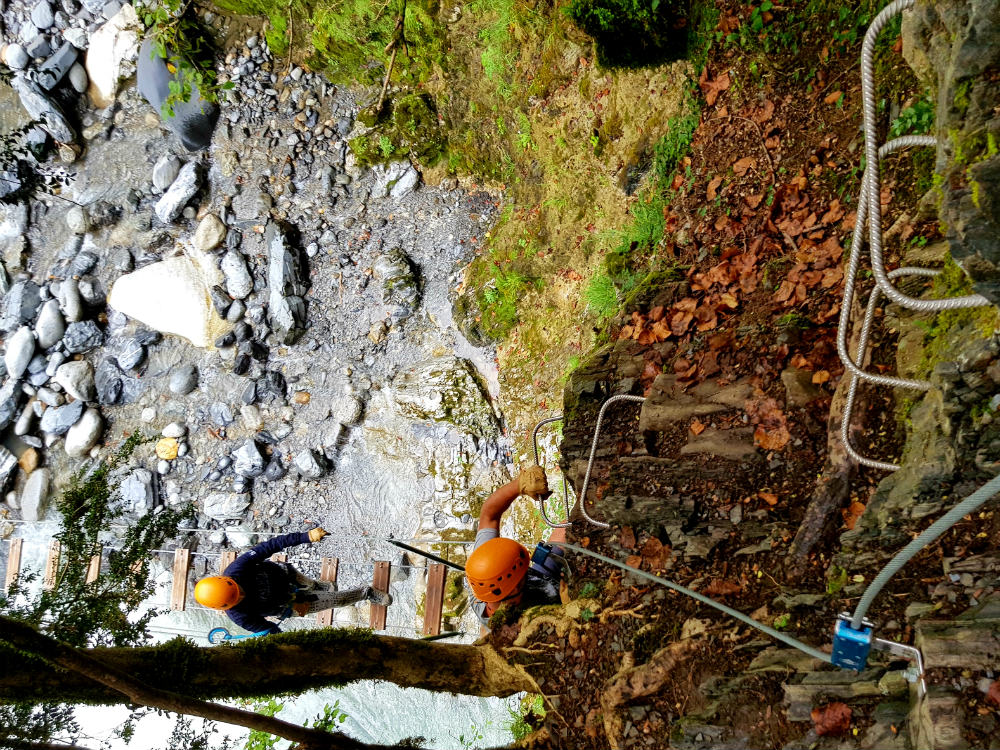 Luztyrolines during French Pyrenees Multi activity summer mountain trip
