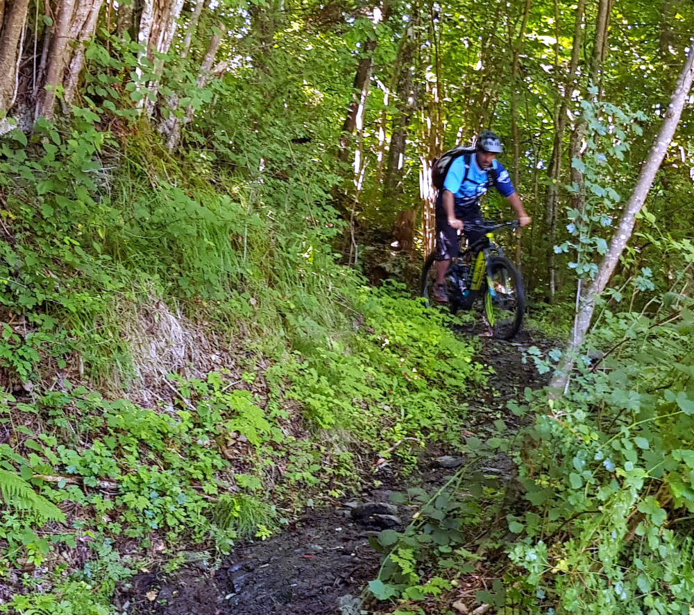 Mountain biking in Louron Valley during French Pyrenees adventure holiday review Multi activity summer mountain trip