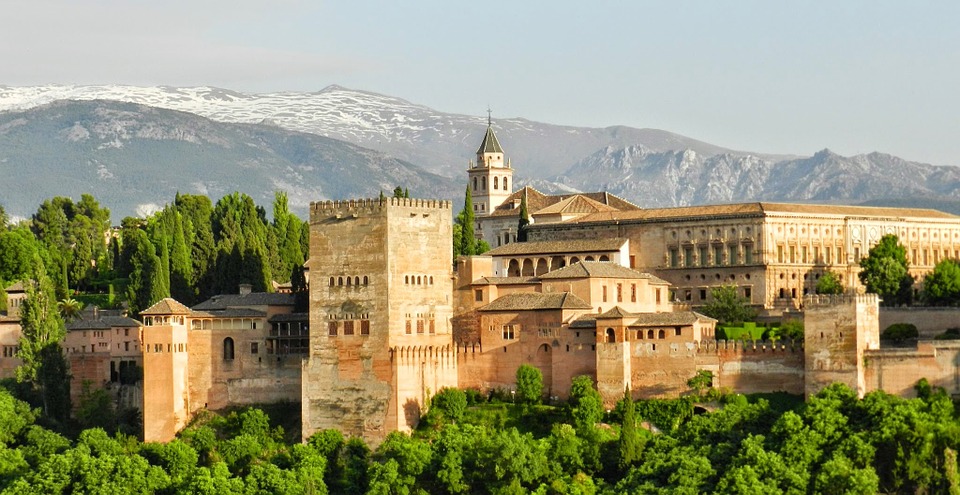 Alhambra Granada in Andalusia Spain. Pixabay royalty free image