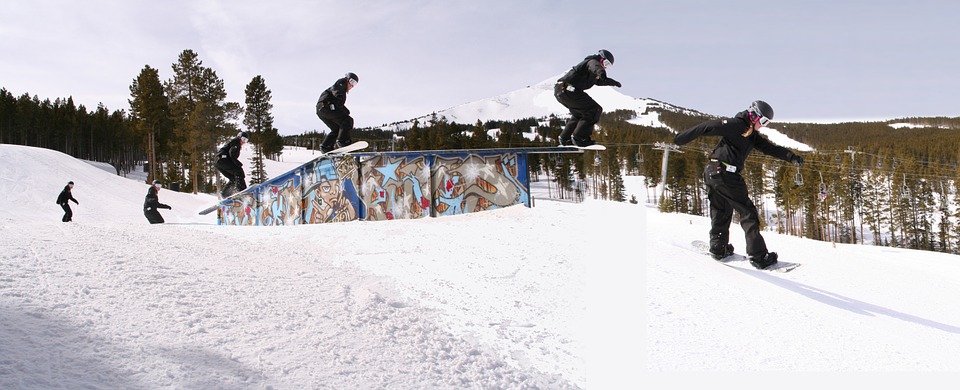 Jibbing one of the 28 different snowboard disciplines Pixabay royalty free image