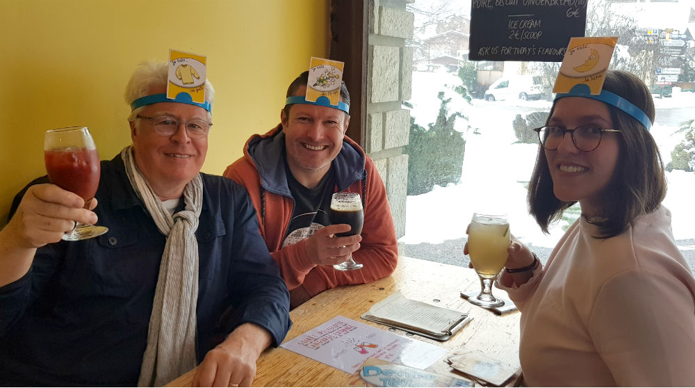 Alpine French School review games during English French exchange at Bec Jaune