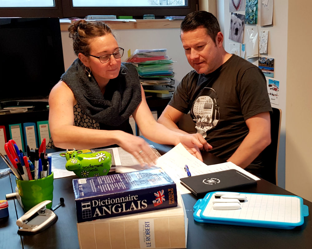 French lesson at the Alpine French School in Morzine France