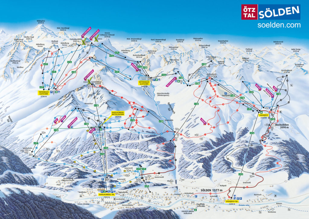 Solden piste map