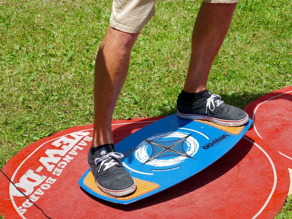 Balance board a great way to get fit for a snowboard holiday Royalty free image by needpix