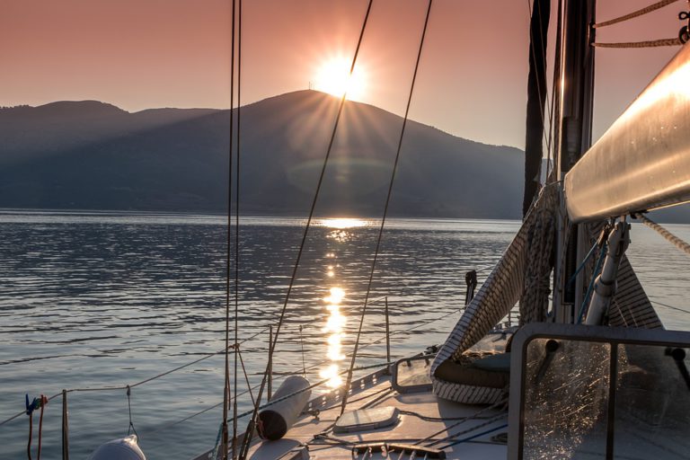 Top 18-30 Activity Holidays sunrise sailing Kefalonia, Greece Royalty free image by Pixabay