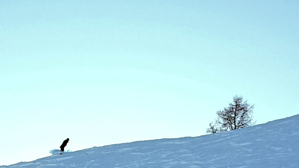 Offpiste in Fieberbrunn during review of Skicircus snowboarding holiday
