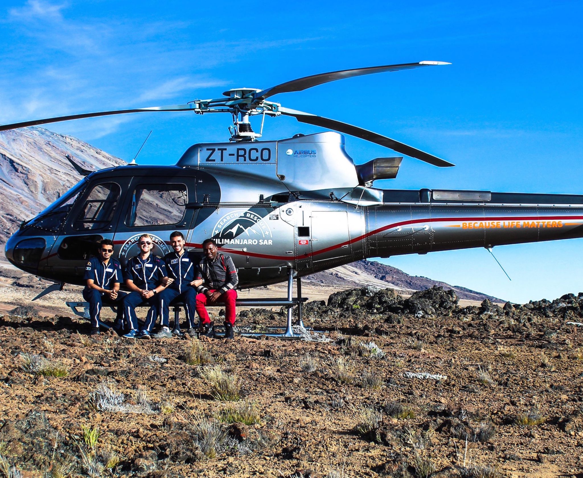 Scenic Mount Kilimanjaro helicopter flight in Tanzania