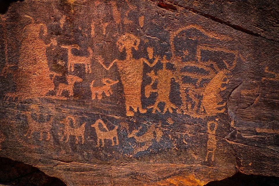 Native American Petroglyphs in Utah Pixabay royalty free image