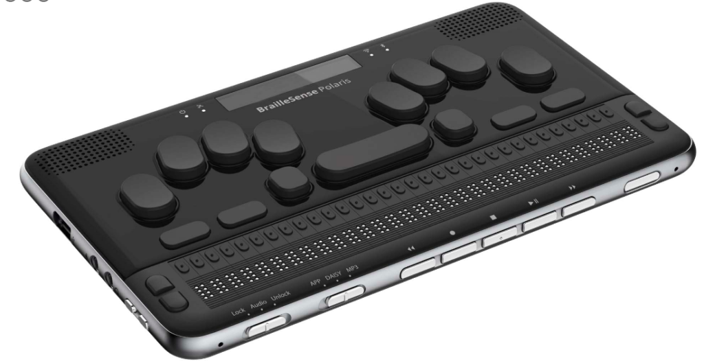 Details of a braillesense polaris notetaker