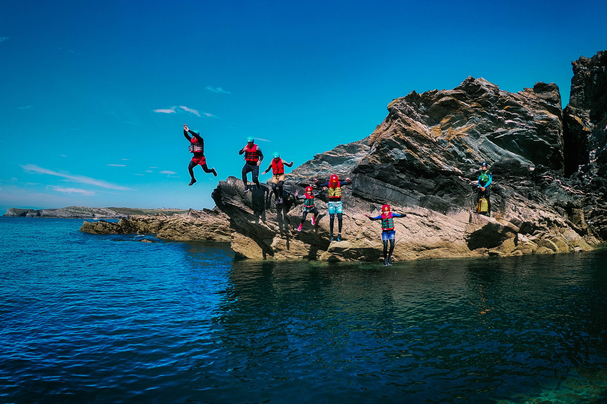North Wales family coasteering adventure on Anglesey