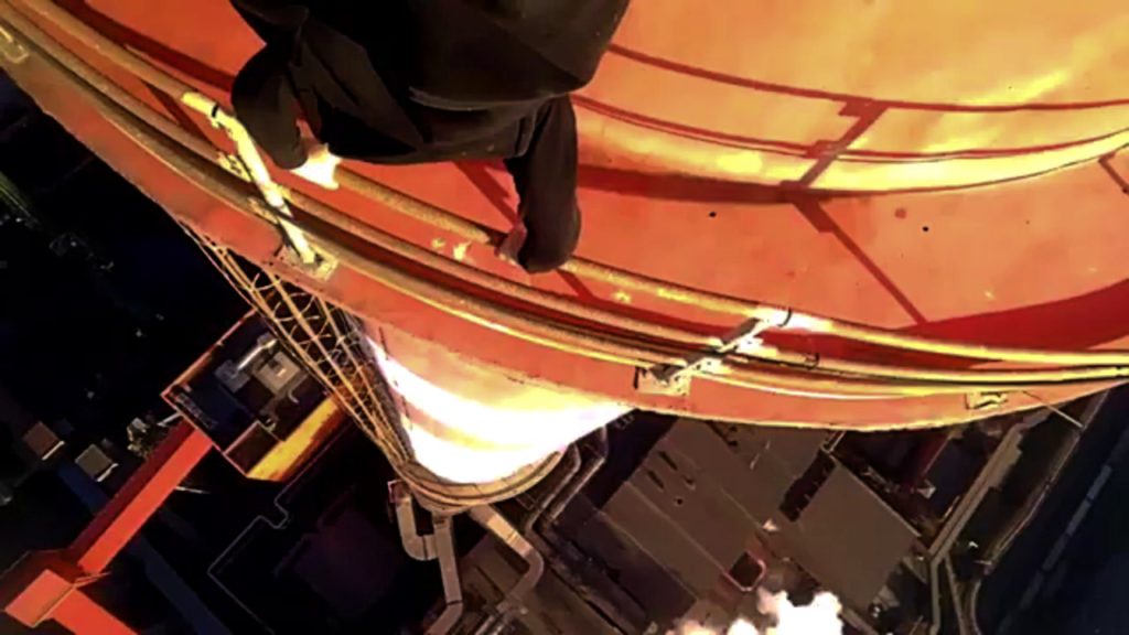 Extreme street workouts and rooftopping Handstand 22O meters image copyright of Petr Hulk