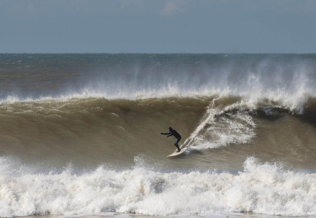 Surfing on the at Compton Bay one of the Best Isle of Wight surf spots by Jason Swain