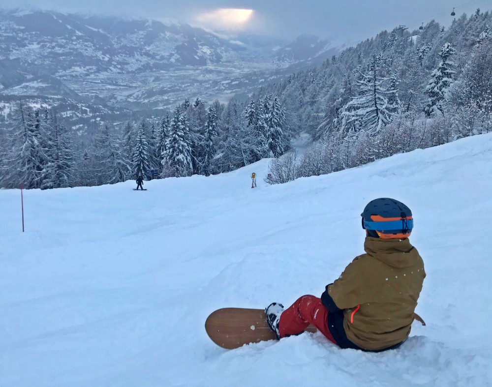 Admiring the view in Crans Montana Photo by Katy Dartford