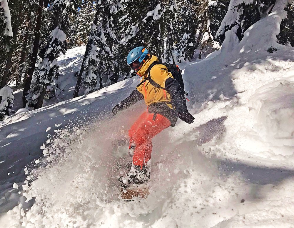 Day 3 powder through the trees in crans montana Photo by Katy Dartford