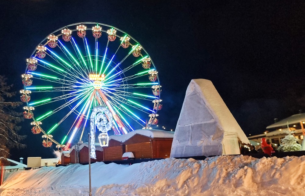 Ferris Wheel and Bella Lui Festival in Crans Montana