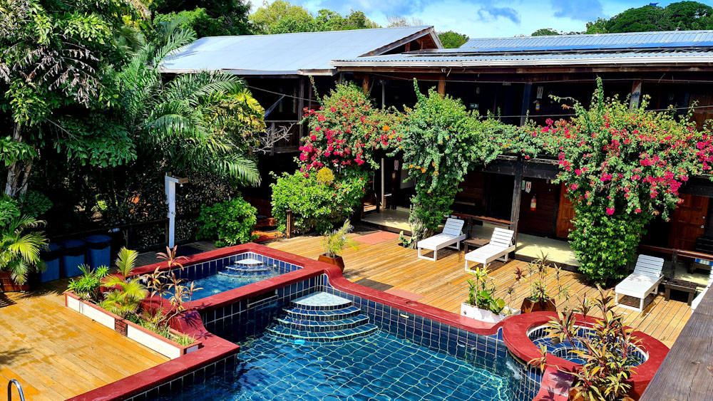 Mango Inn Resort swimming pools in Utila
