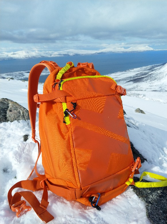 Helly Hansen ULLR RS30 backpack review Sarah Hannibal ski touring in Lyngen Alps Norway
