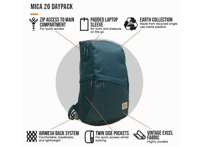 Vango Mica backpack sustainable camping gear