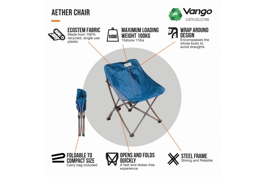 Vango aether chair Eco-friendly camping gear
