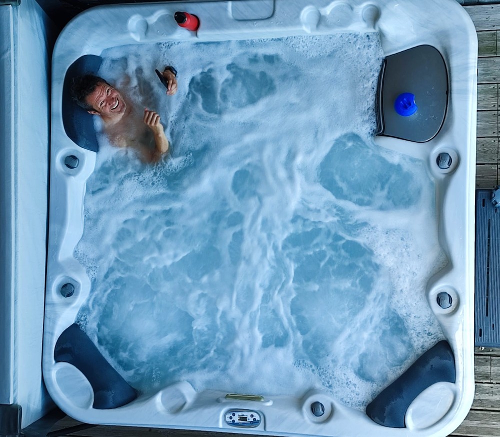 Hot Tub during review of Chalets 1066 in Les Gets photo by Rob Stewart