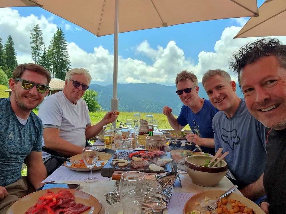 lunch at Les Chevrelles in Les Gets, Ported du Soleil, France lunch at Les Chevrelles in Les Gets, Ported du Soleil, France