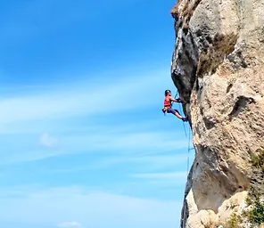 rock climbing in corfu, one of the best Ionian adventures in Greece Image courtesy of www.corfuextremesports.com