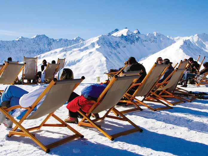 Time to relax in winter sun Time to relax as well as play